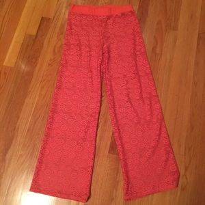 Orange Swimsuit Cover Up Pants